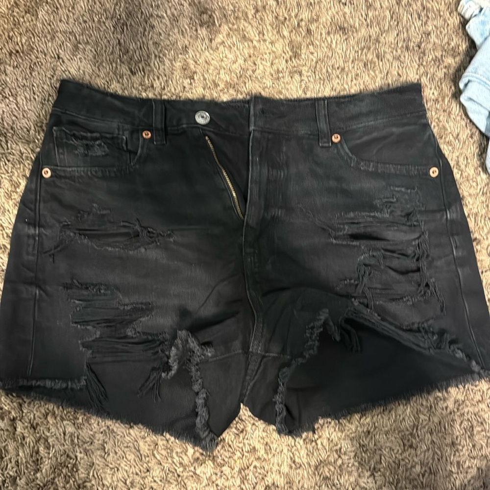 blavk jean shorts size 6
